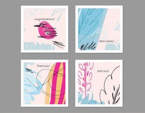 Hand drawn abstract scribbles and floral doodles vector