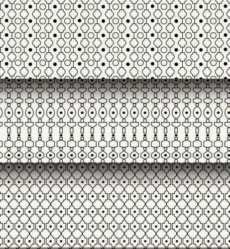 Linear geometry seamless patterns vector