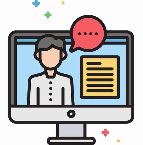 Online consulting icons vector