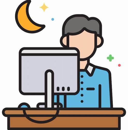 Overtime icons vector