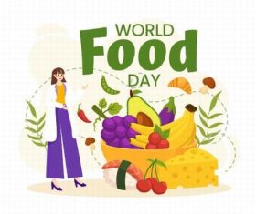 Promote world food day vector