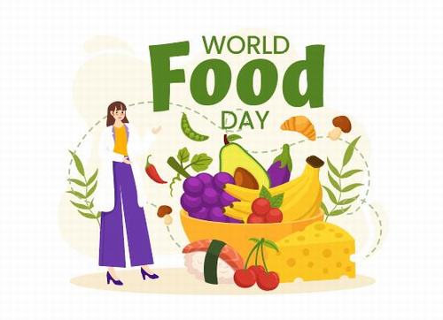 Promote world food day vector