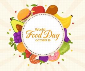 Propaganda illustration of world food day vector