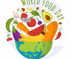 Refuse to waste the world food day vector