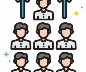 Workforce icons vector