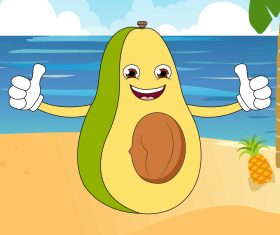 Avocodo cartoon vector