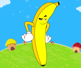 Banana cartoon vector