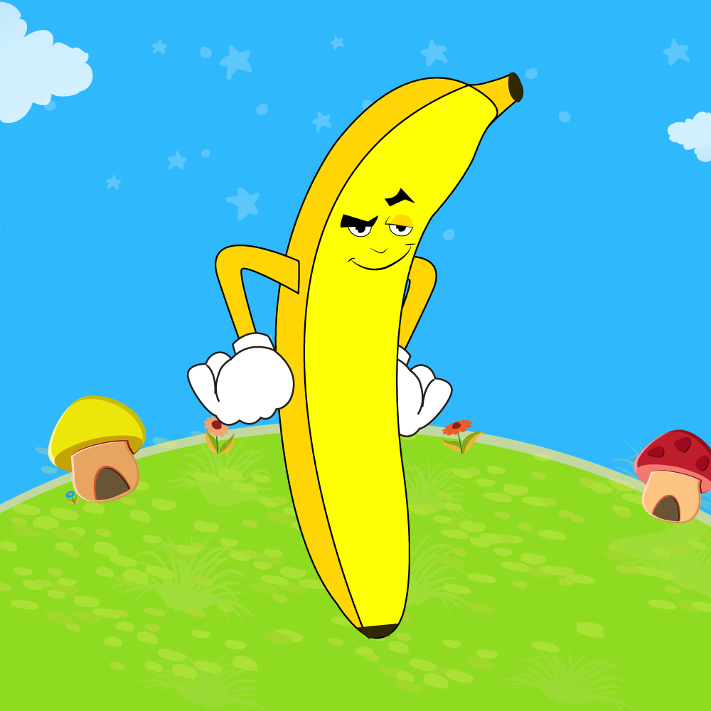 Banana cartoon vector