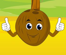 Coconut cartoon vector