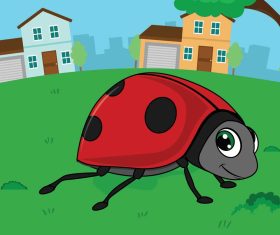 Ladybug cartoon vector