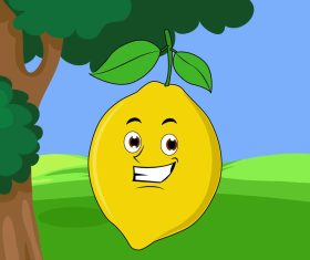 Lemon cartoon vector