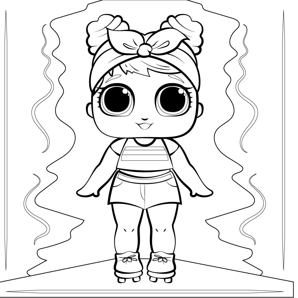 Lol surprise doll black and white vector