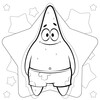 Spongebob Squarepants patrick black and white vector free download