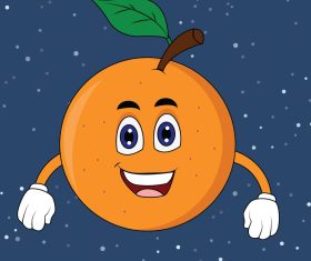 Orange cartoon vector