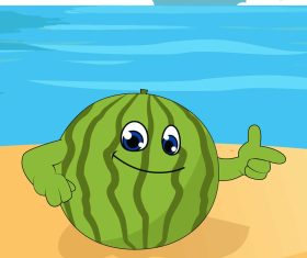 Watermelon cartoon vector