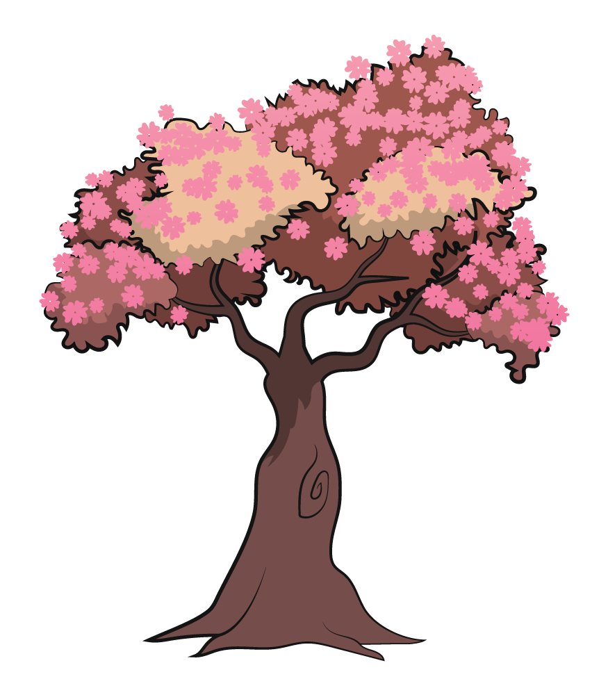 Cherry blossom tree clipart