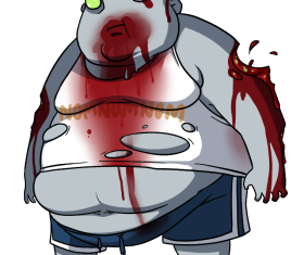 Fat zombie clipart