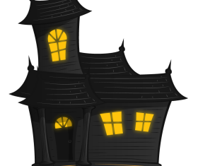 Halloween haunted house clipart vector