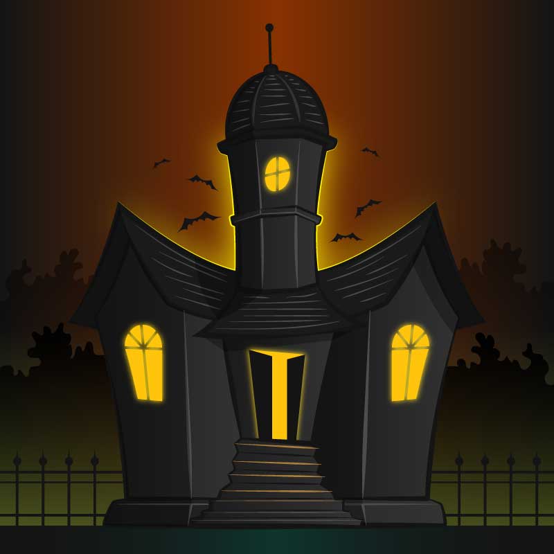 Haunted house clipart vector