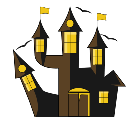 Horror haunted house clipart vector