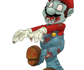 Mario zombie cartoon clipart