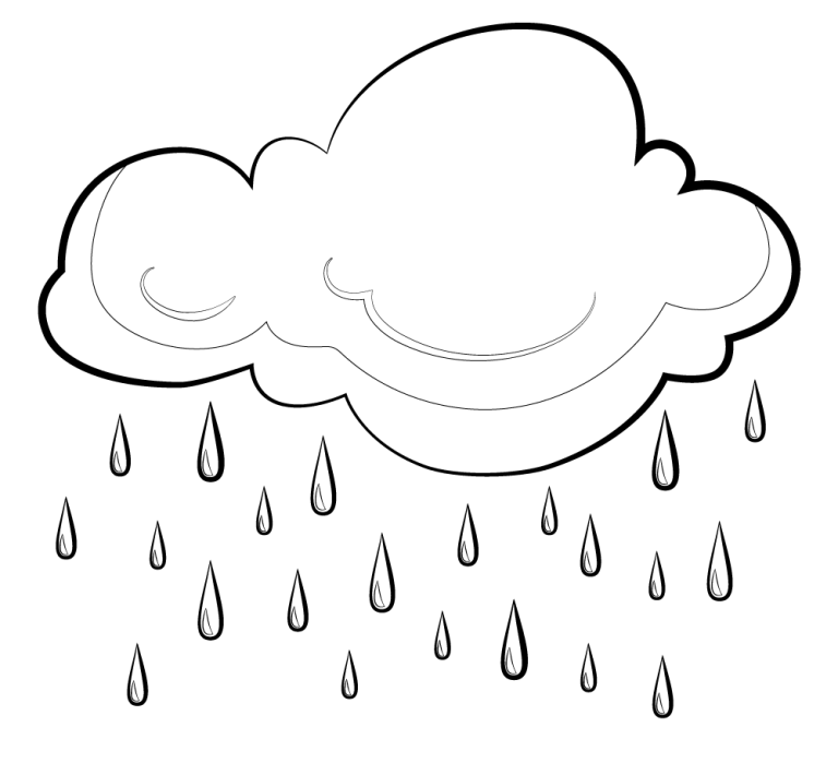 Rain cloud black and white clipart free download