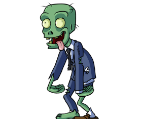Smiling zombie clipart