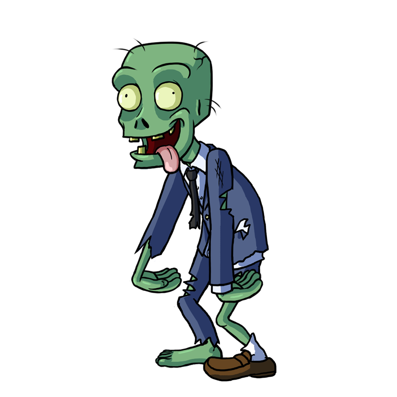 Smiling zombie clipart