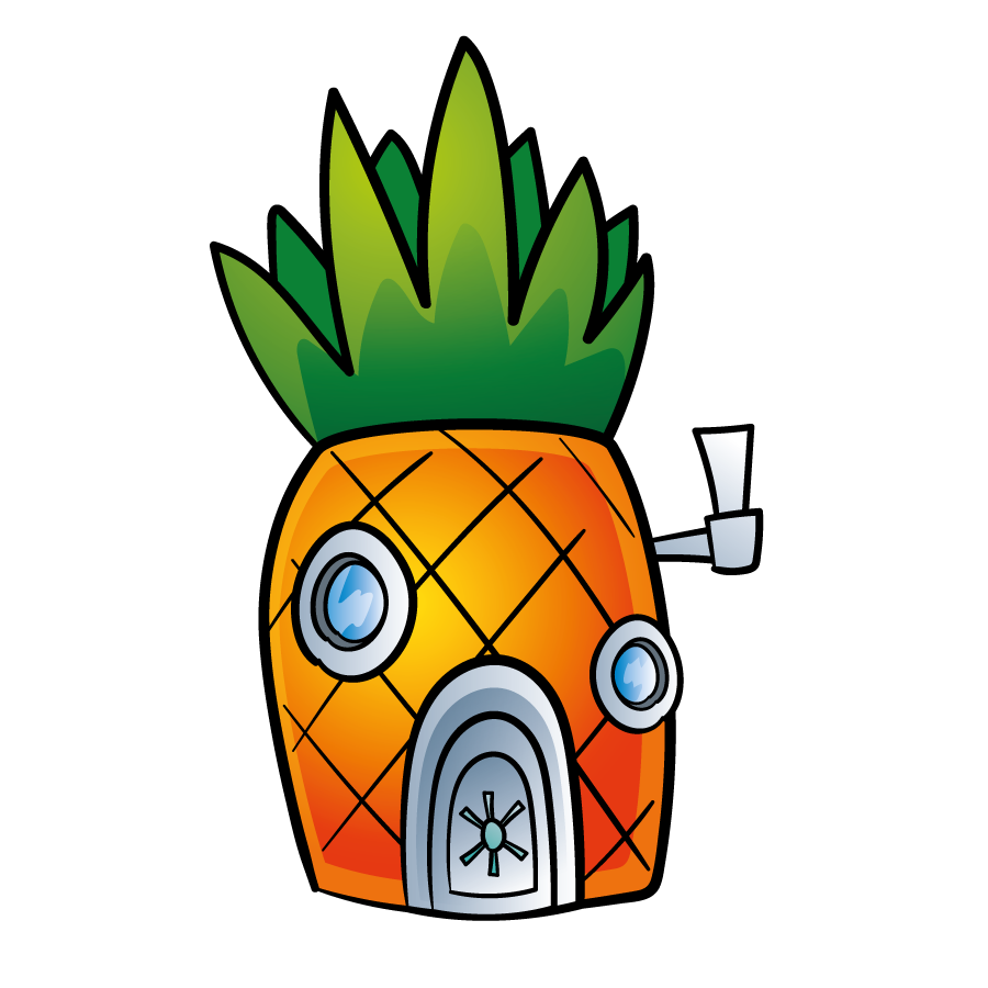Spongebob pineapple house cartoon clipart
