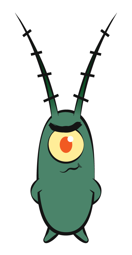 Plankton Spongebob Movie Character Cartoon Illustration Stock Vector  (Royalty Free) 2322543335