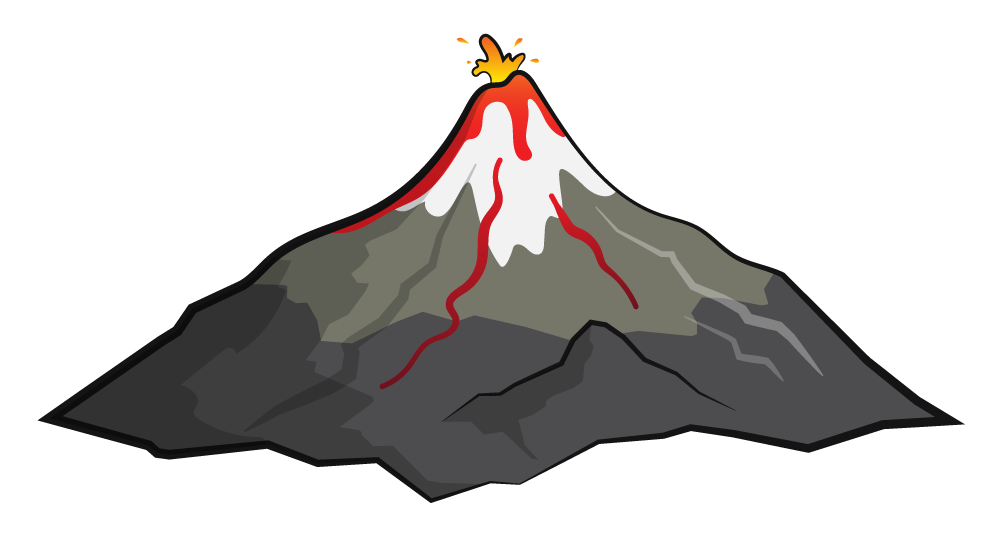 Volcano eruption clipart