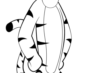 Winnie the pooh tiger black and white clipart