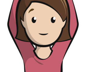 Woman gesturing ok emoji emoticon clipart