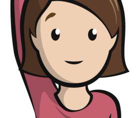 Woman raising hand emoji emoticon clipart