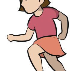 Woman running emoji emoticon clipart