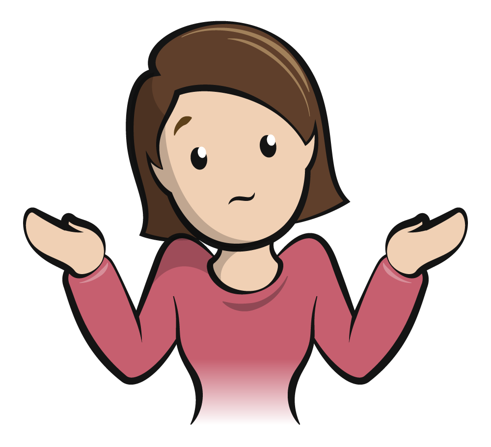 Woman shrugging emoji emoticon clipart