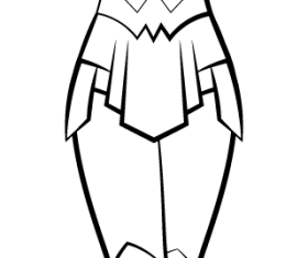 Wonder woman black and white clipart