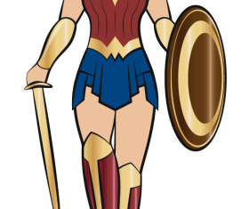 Wonder woman cartoon clipart