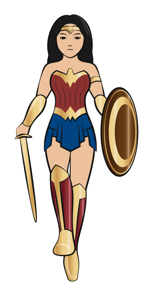 Wonder woman cartoon clipart
