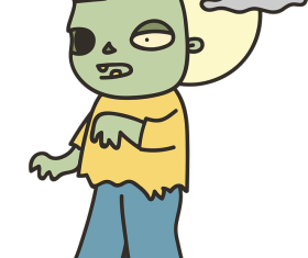 Zombie horror clipart