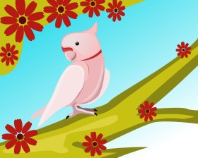 White Parrot Vector