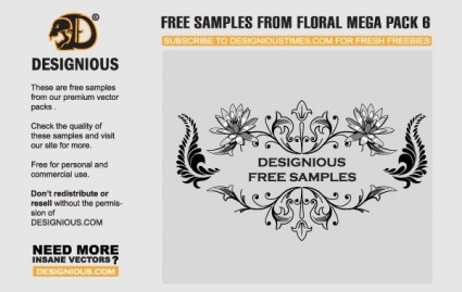 floral samples vector graphic