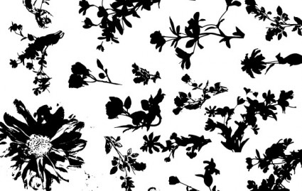 Floral Silhouette Vector Pack