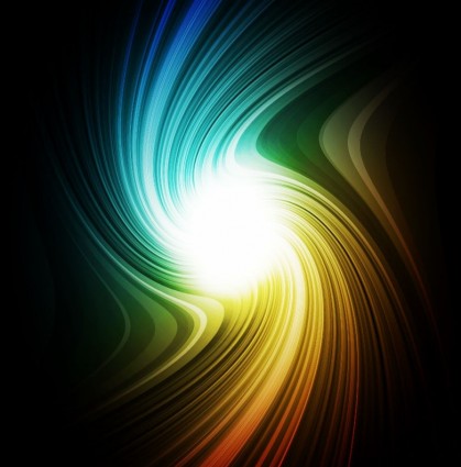 Vector Rainbow Swirl art Background