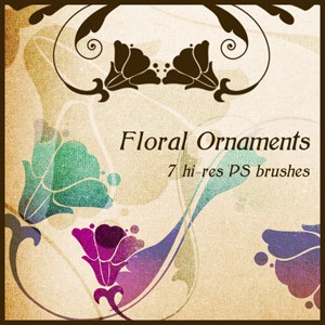Floral Ornaments Photoshop Brushes