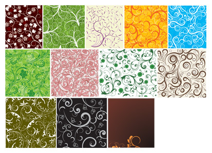 Decorative pattern rolled seamless background vector
