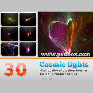 Cosmic lights Photoshop Brushes