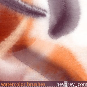 Soft Furry Watercolor Photoshop Brushes