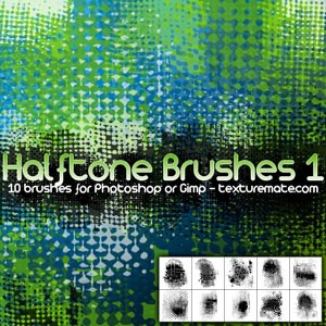 Halftone 1 Brush Pack Photoshop Brushes
