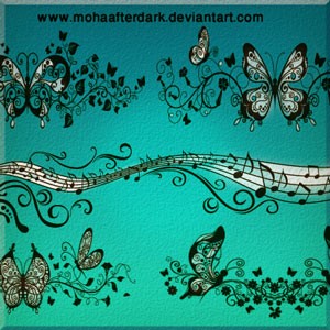 Ornamental ButterFly Photoshop Brushes
